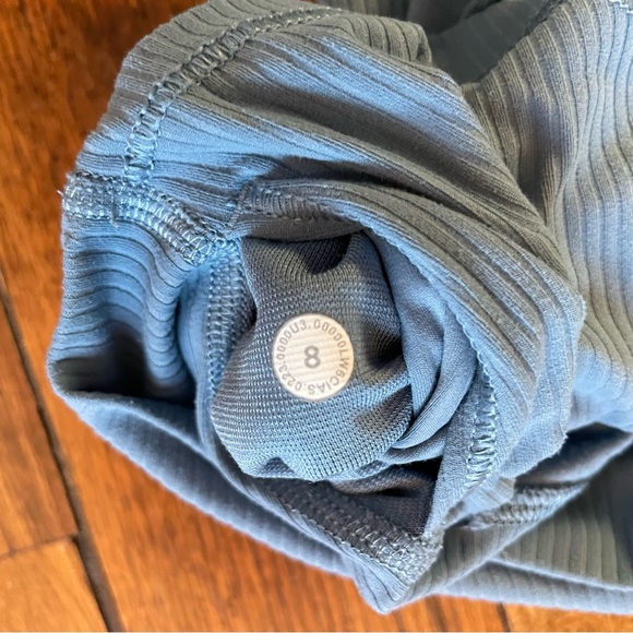 Lululemon Athletica Light Blue Ribbed Leggings - Picture 3 of 5